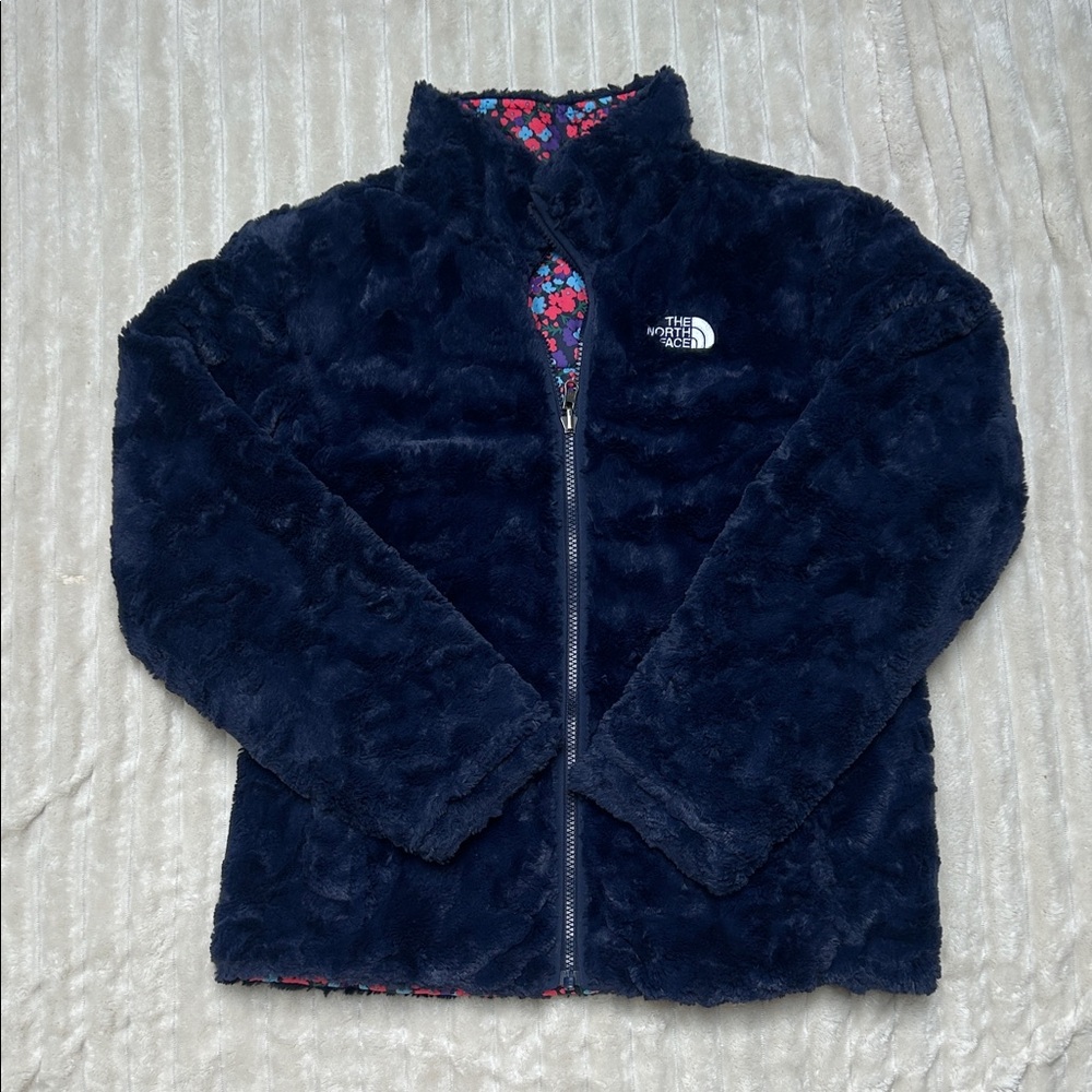 The North Face Dark Blue Fleece Reversible Jacket